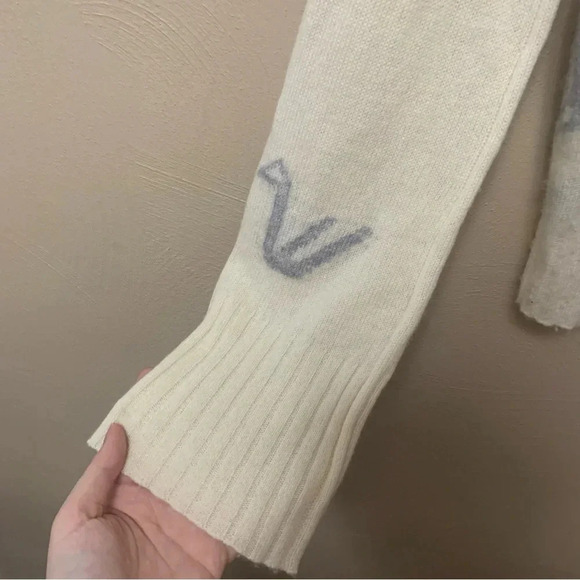 Skull Cashmere Lincoln Sweater Chalk & Heather Grey Size XS - Picture 11 of 15